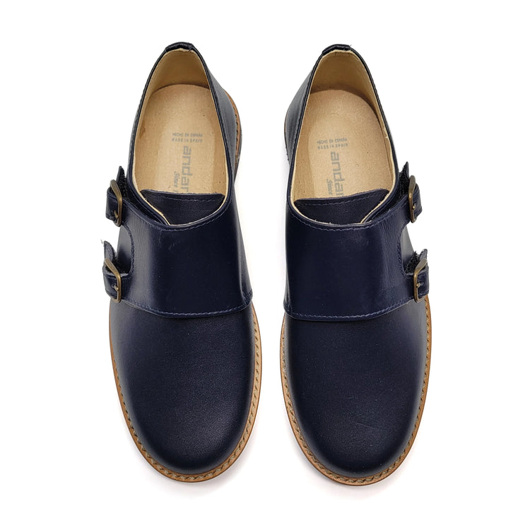 Andanines Oxford Blue Monk Strap Dress Shoe 222413