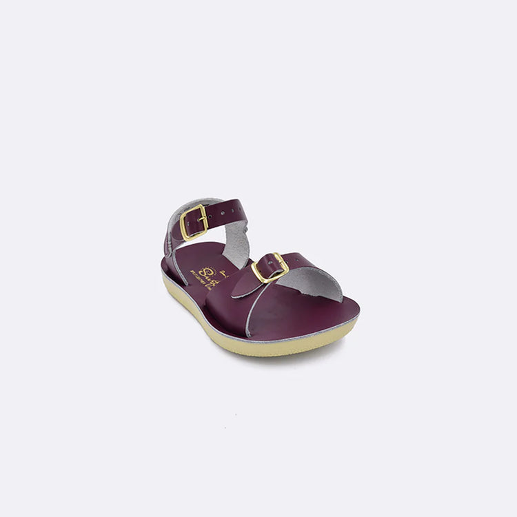 Salt Water Surfer Eggplant Purple Sandal