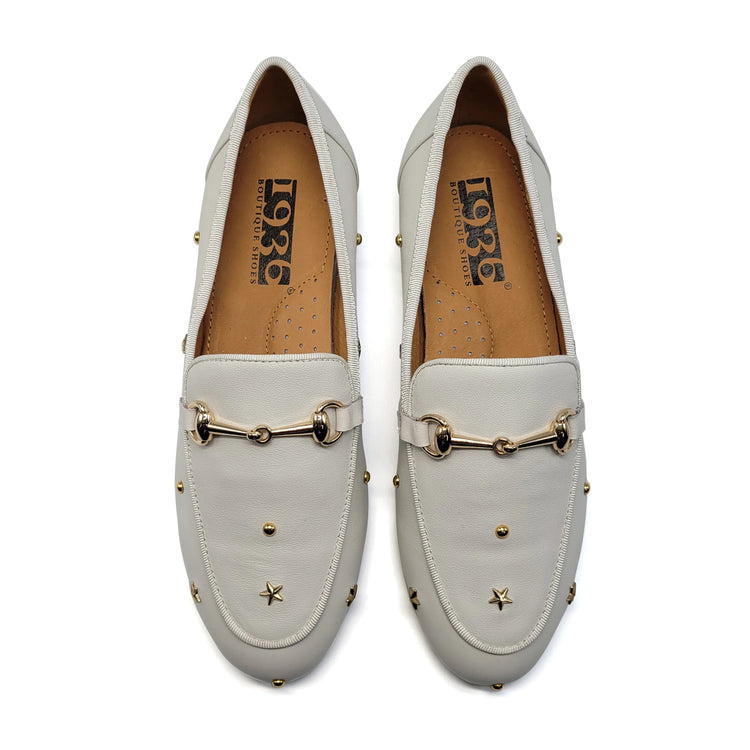 1936 White Stud Chain Loafer 1936114