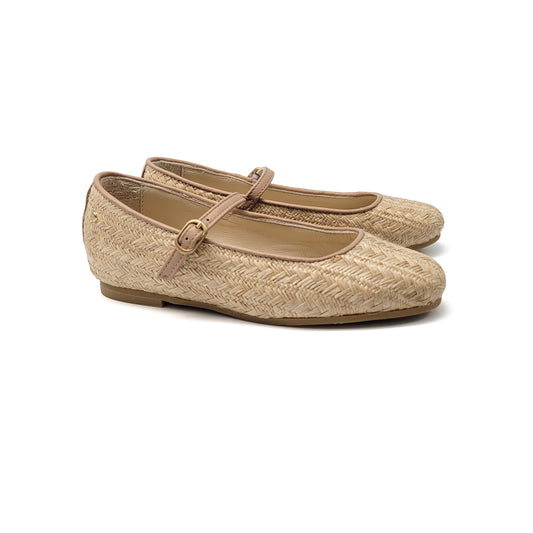 Manuela De Juan Tan Natural Basket Mary Jane S2862