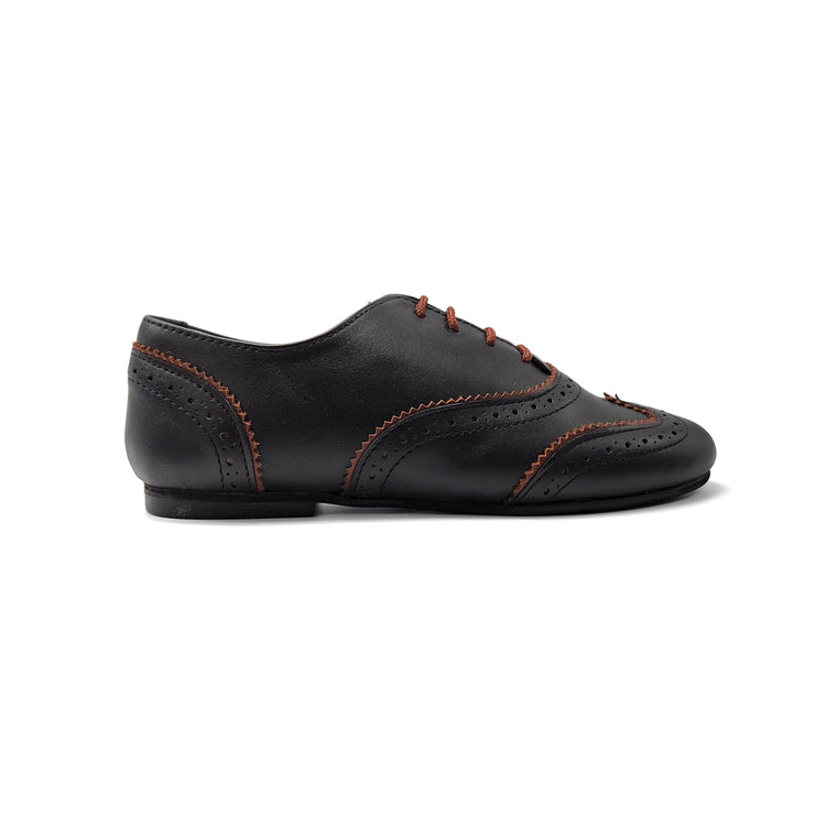 Sonatina Imperial Black & Brown Wingtip Lace Oxford