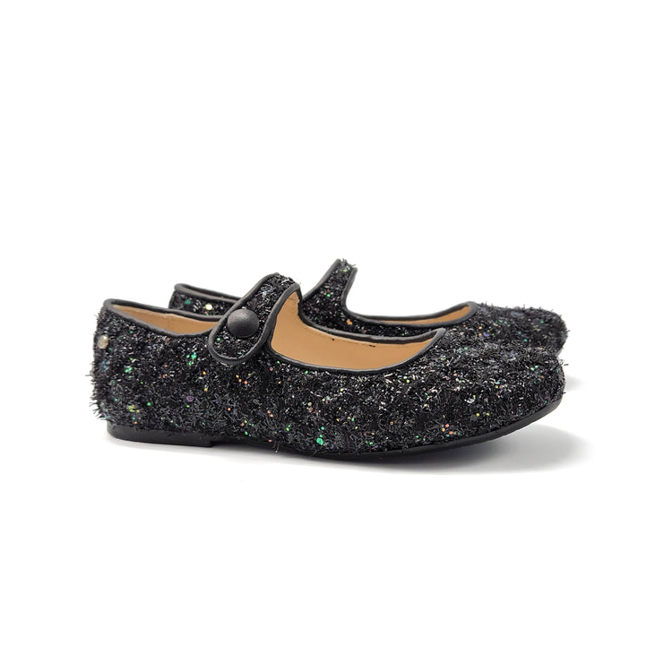 Manuela De Juan Black Colorful Shimmer Quilted Mary Jane S2489