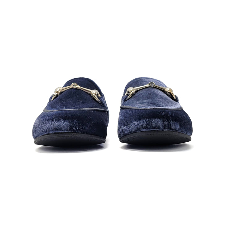 Ruth Secret Indigo Blue Velvet Chain Slip on 3655