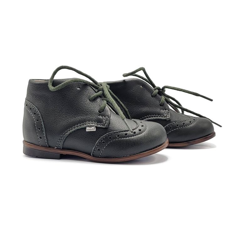 EMEL Hunter Green Wingtip Baby Bootie 1432