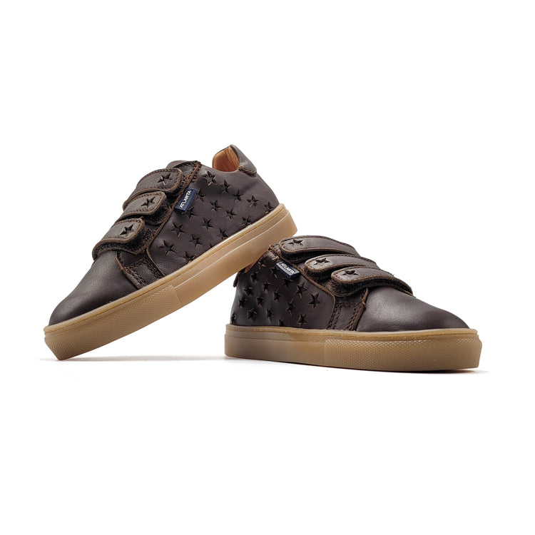 Atlanta Mocassin Chocolate Brown Velcro Sneaker 104