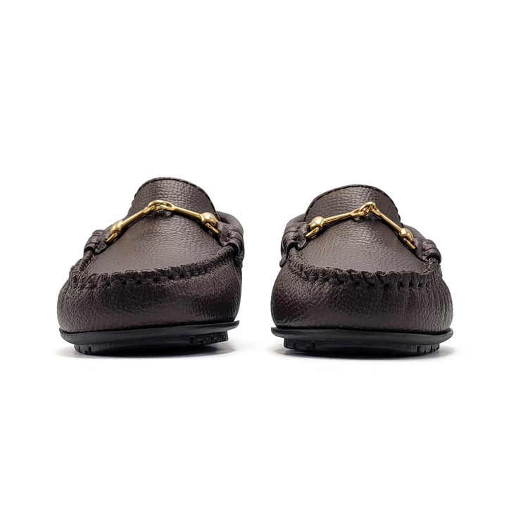 Atlanta Mocassin Brown Grain Buckle Loafer 043