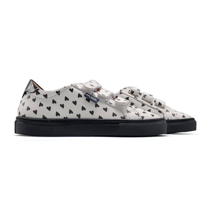 Atlanta Mocassin White Heart 3 Strap Sneaker 523