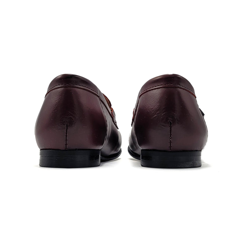 Atlanta Mocassin Burgundy Buckle Loafer 19014