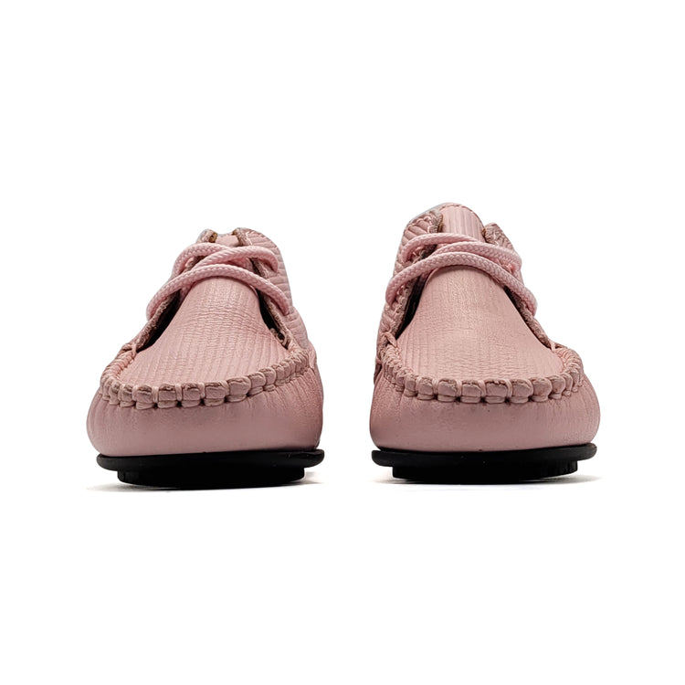 Atlanta Mocassin Piglet Pink Leather Bootie 073