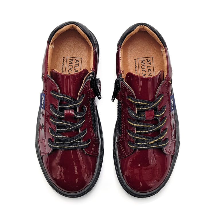 Atlanta Mocassin Burgundy Gold Stars Sneaker 103