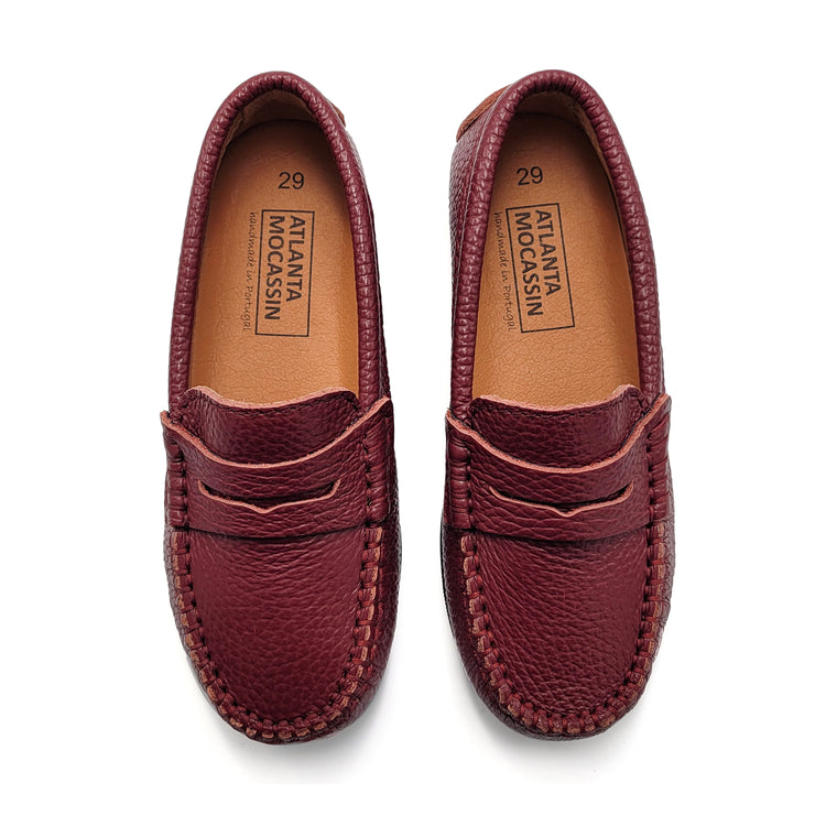 Atlanta Mocassin Burgundy Grain Penny Loafer 032