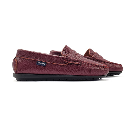 Atlanta Mocassin Burgundy Grain Penny Loafer 032