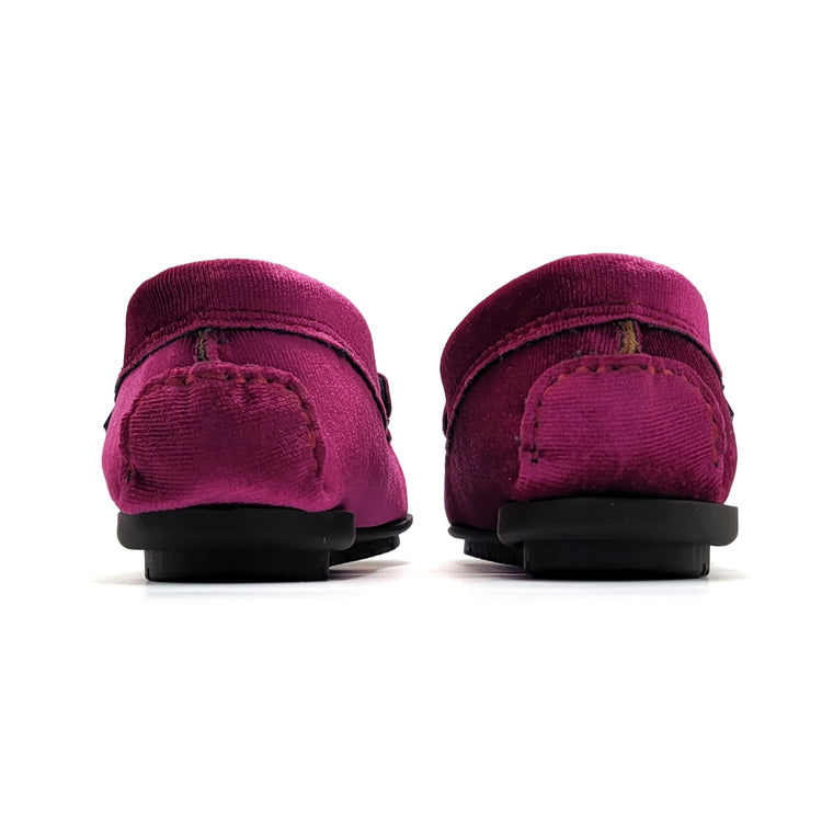 Atlanta Mocassin Fuschia Velvet Penny Loafer 032