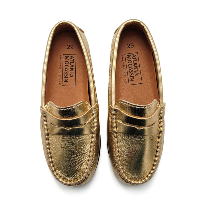 Atlanta Mocassin Light Gold Penny Loafer 032