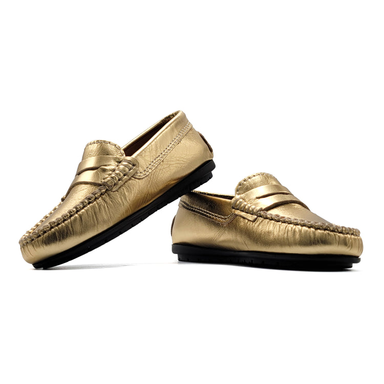 Atlanta Mocassin Light Gold Penny Loafer 032