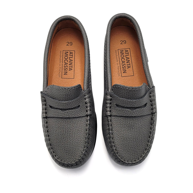 Atlanta Mocassin Grey Grain Penny Loafer 032