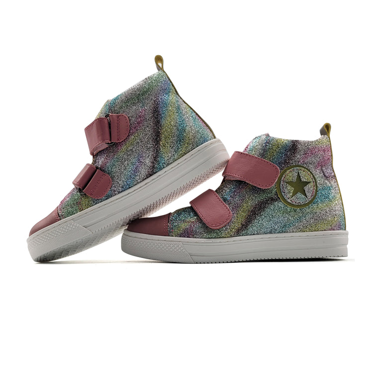 Acebos Rainbow Glitter Velcro Sneaker 5632