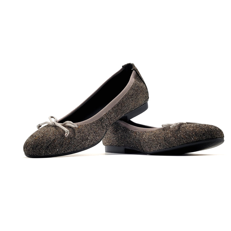 Blublonc Luisa Ashy Taupe Flannel Ballet Flat