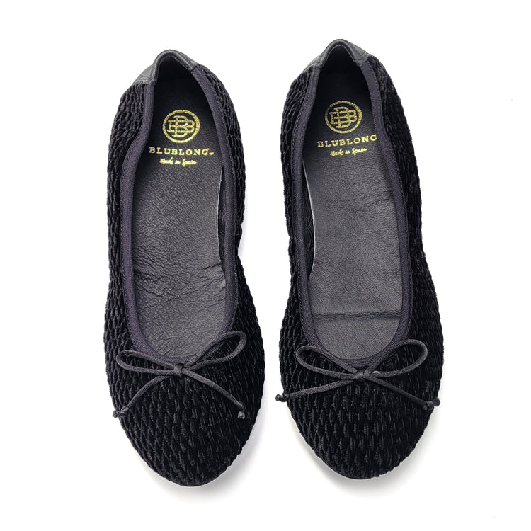 Blublonc Luisa Black Diamonds Ballet Flat