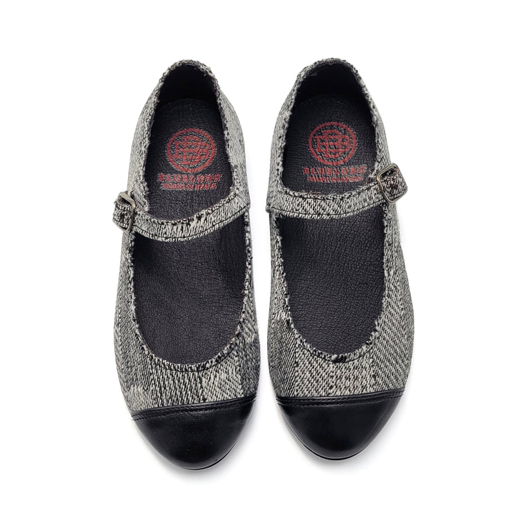 Blublonc Codi Black & White Tweed Mary Jane