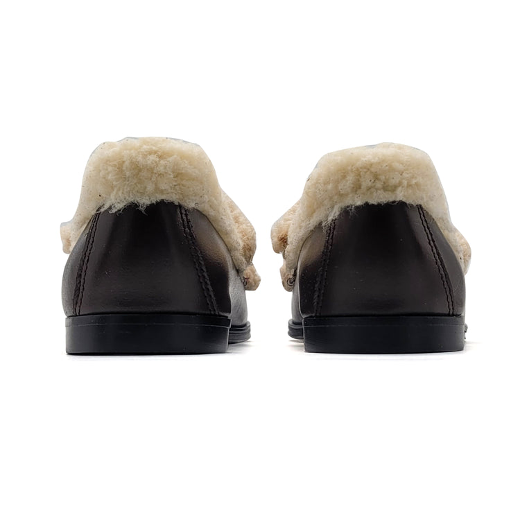 Blublonc Holly Brown Sherpa Loafer