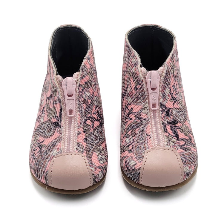 Blublonc Ben Pink Paisley Zipper Bootie