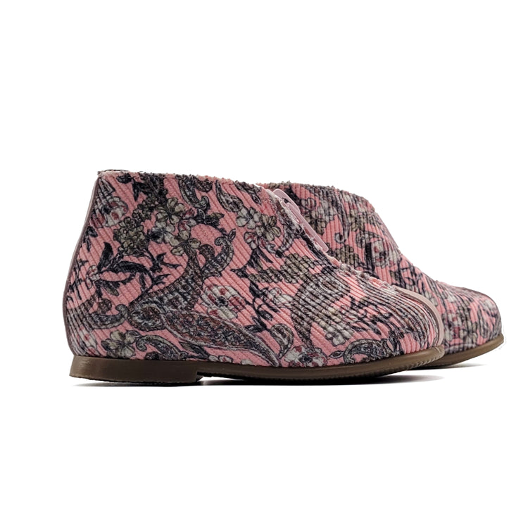 Blublonc Ben Pink Paisley Zipper Bootie