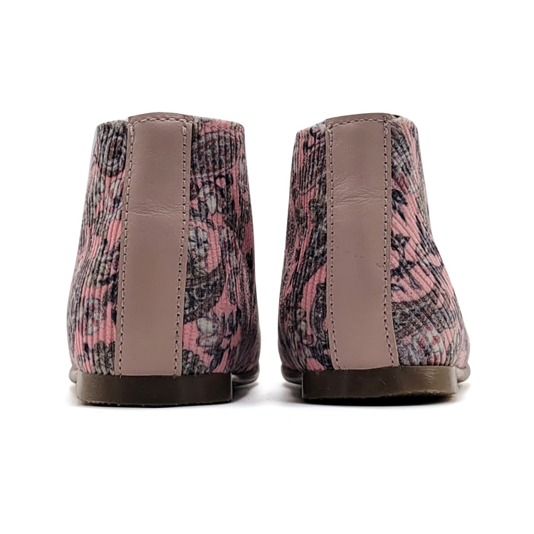 Blublonc Ben Pink Paisley Zipper Bootie