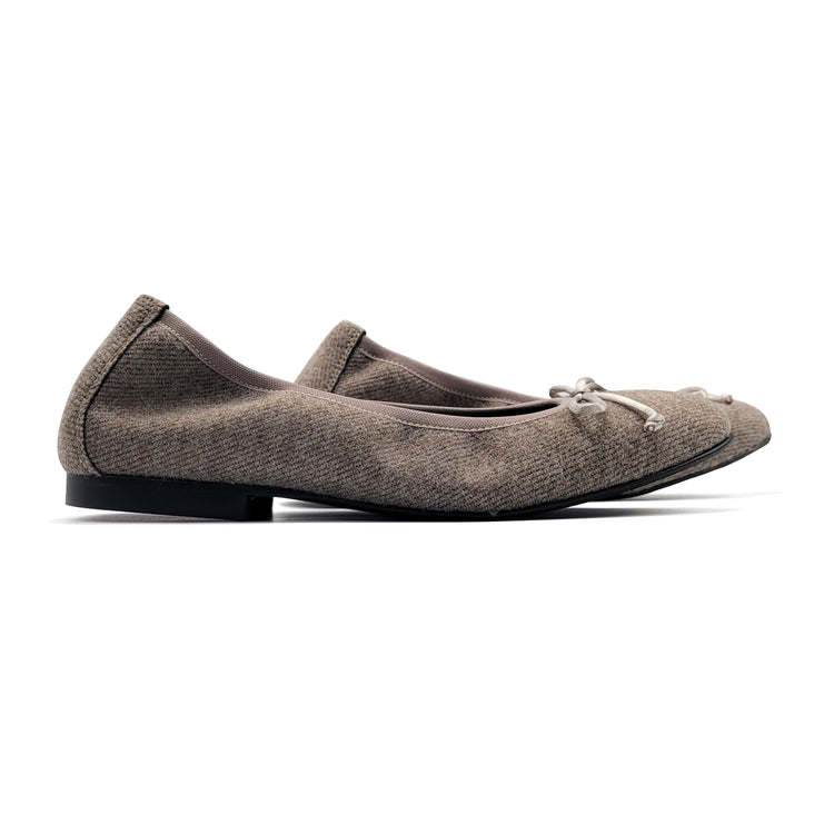 Blublonc Luisa Flannel Taupe Ballet Flat