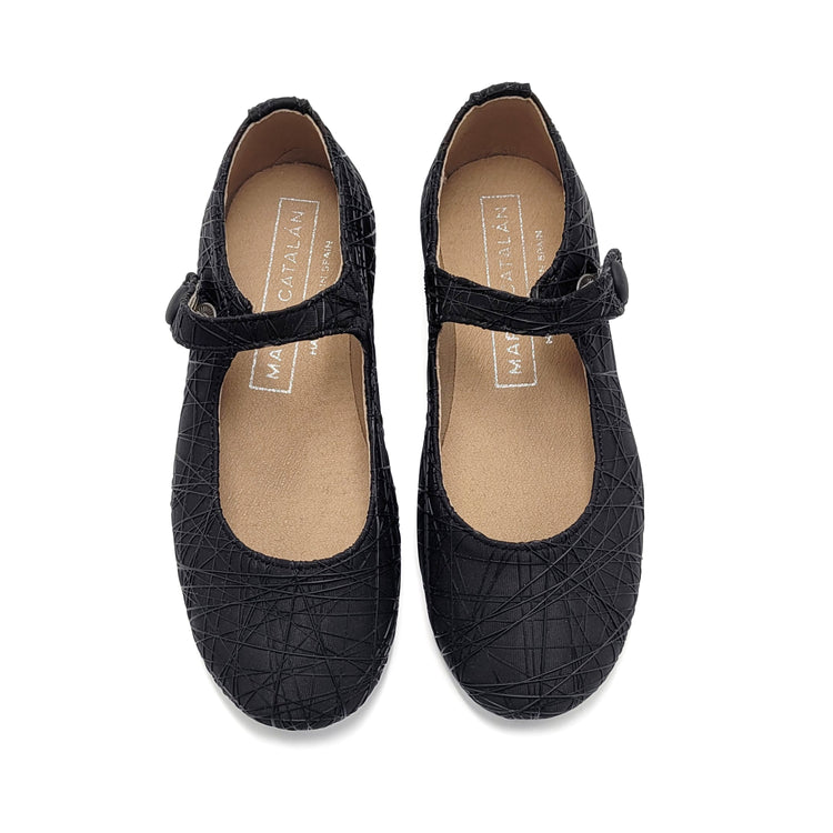 Maria Catalan Black Lattice Mary Jane 700706