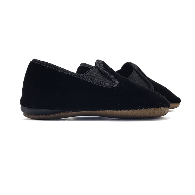 Pepe' Black Velvet Smoking Slip On 280