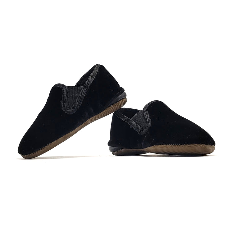 Pepe' Black Velvet Smoking Slip On 280