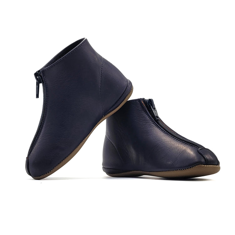 Pepe Navy Front Zipper  Bootie 225