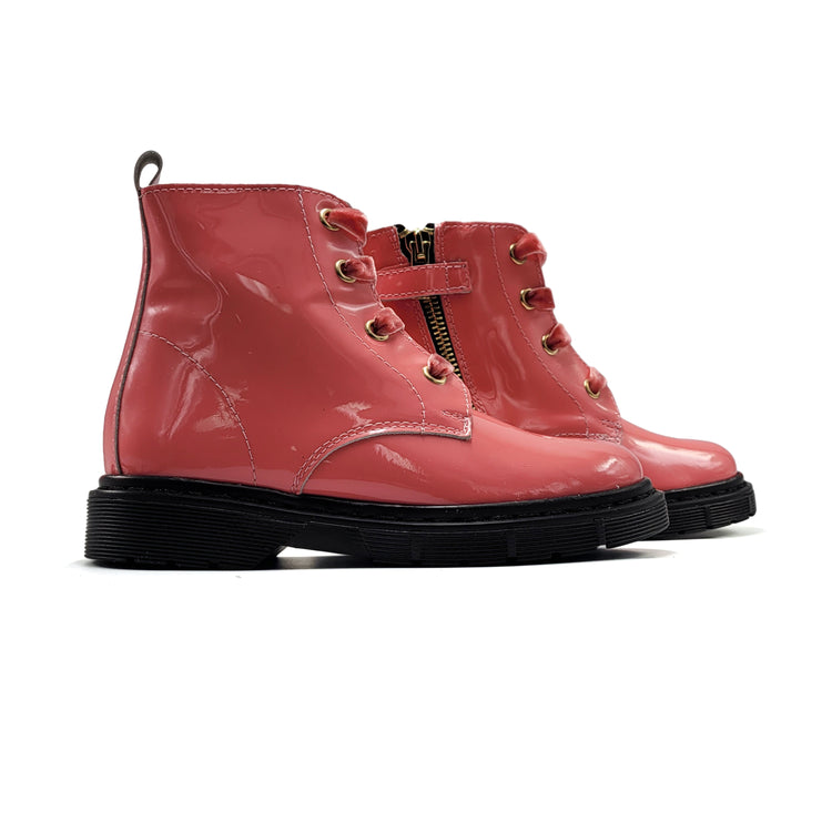 Confetti Coral Pink Patent Bootie 8200