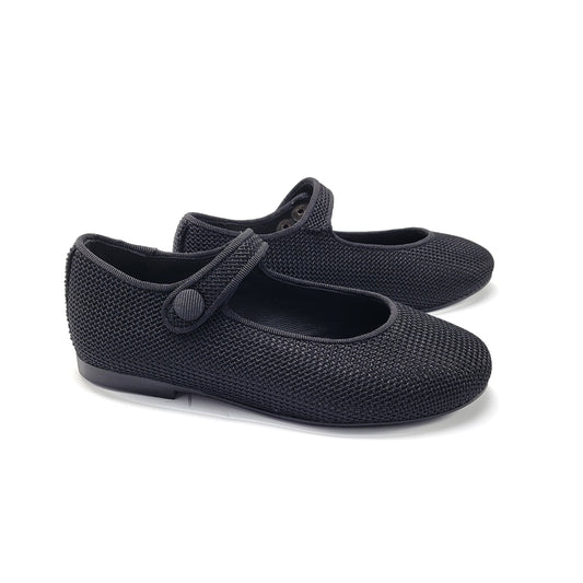 Brunellis Black Textile Mary Jane S-21