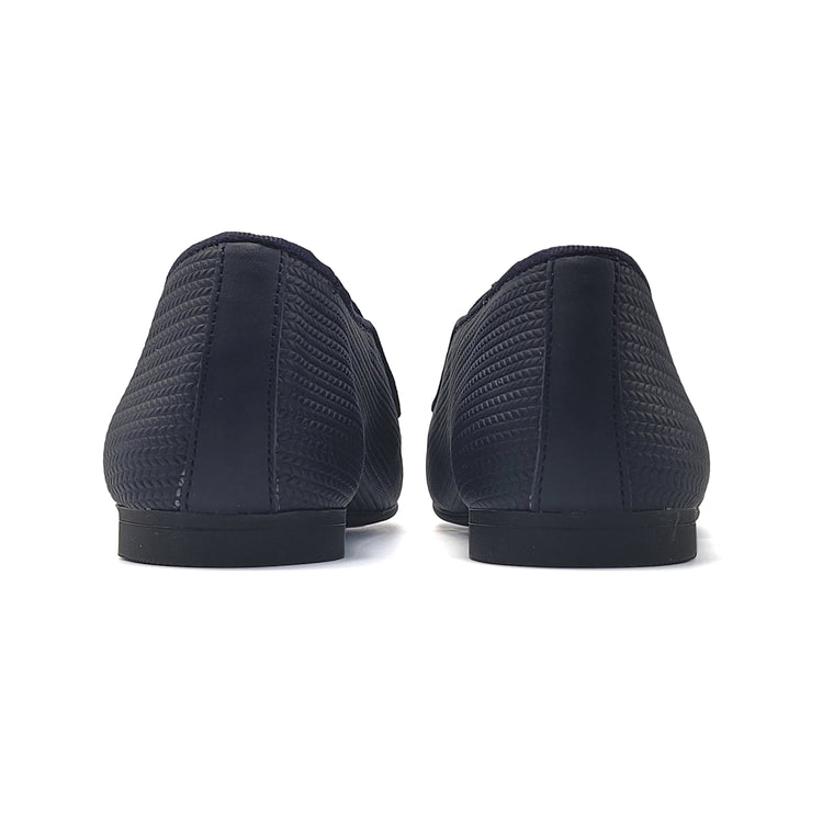 Andanines Navy Geometric Smoking Slip On 182447