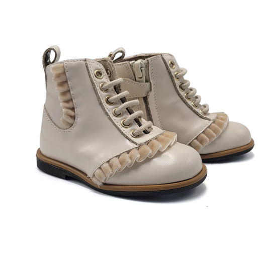 Manuela De Juan Beige Florentic Bootie S2668