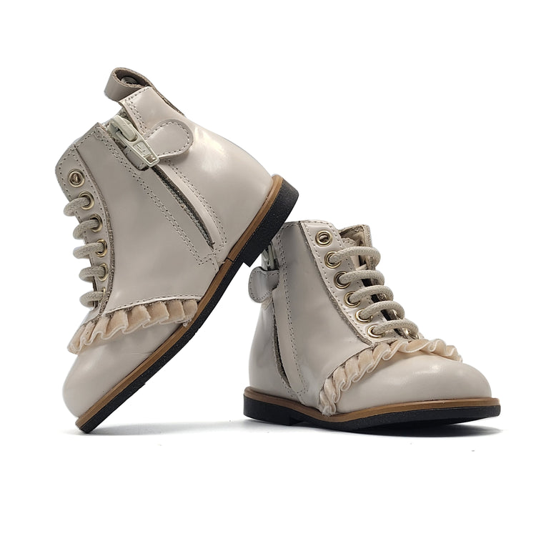 Manuela De Juan Beige Florentic Bootie S2668