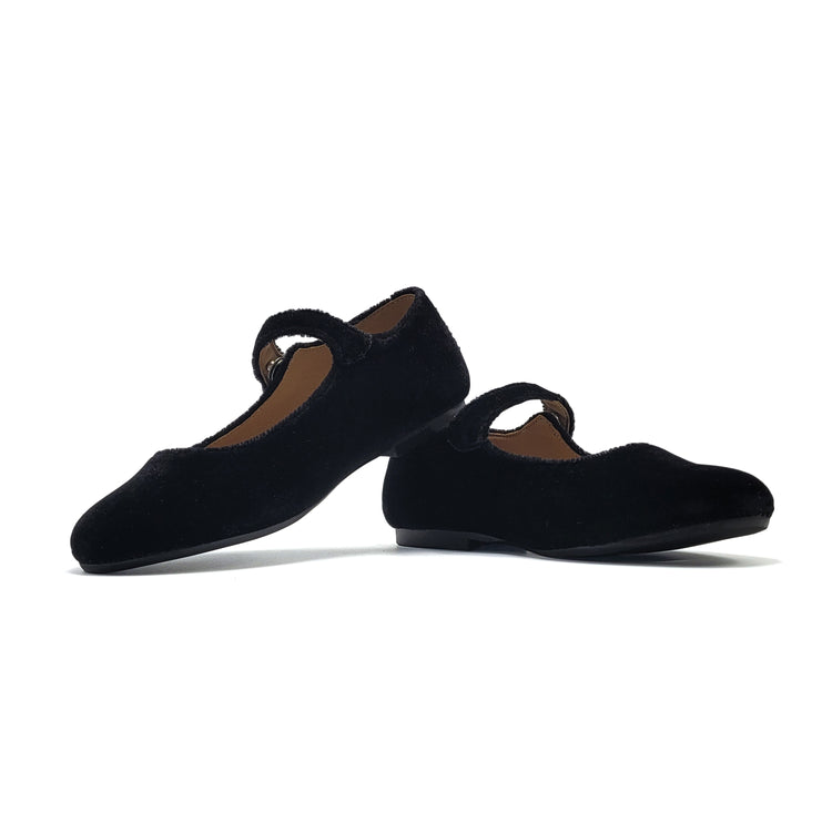 Maria Catalan Black Velvet Mary Jane 700706