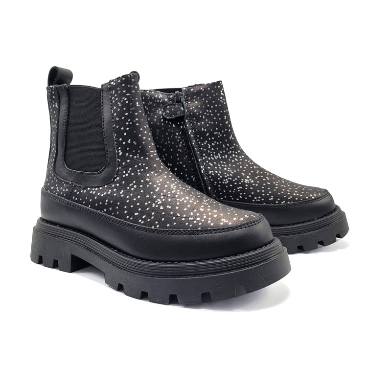 Manuela De Juan Black Luxy Chunky Boot S3079