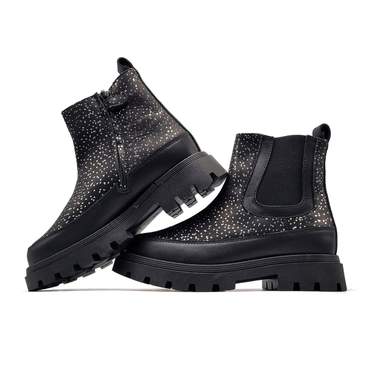 Manuela De Juan Black Luxy Chunky Boot S3079