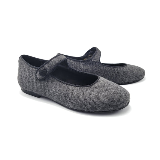 Brunellis Grey Wool Mary Jane S-21