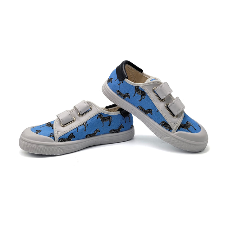 Pepe' Blue Zebra Velcro Sneaker 075