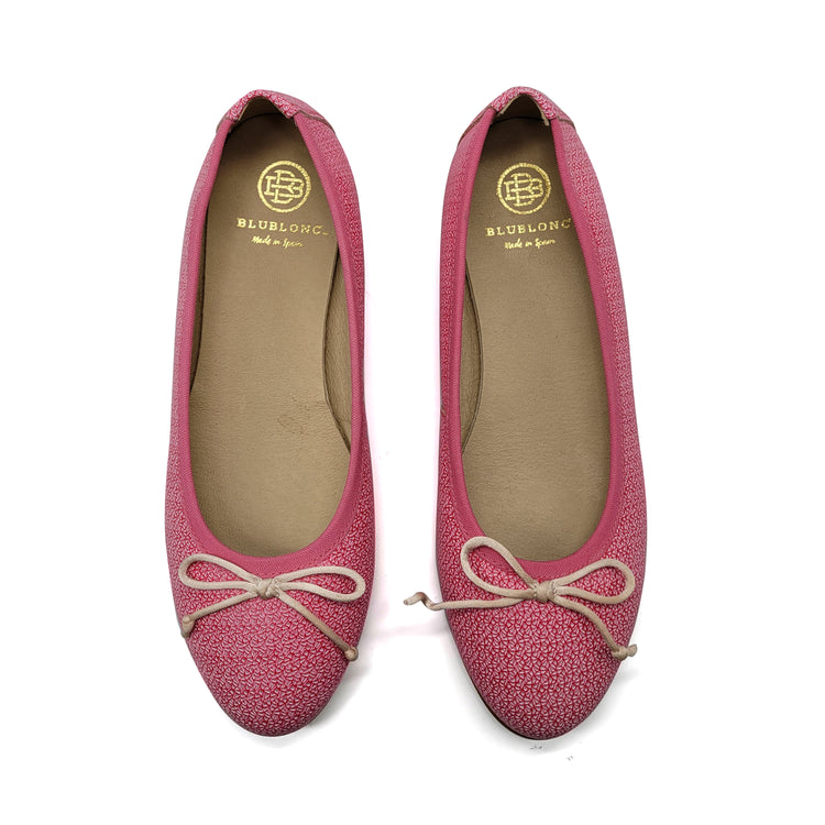 Blublonc Linda Pink Punch Imprint Ballet Flat