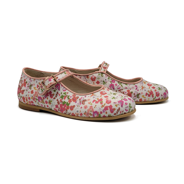 LMDI Flavia Salmon Floral Mary Jane