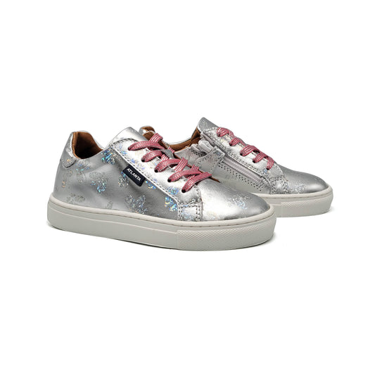 Atlanta Mocassin Silver Butterfly Lace Sneaker 103