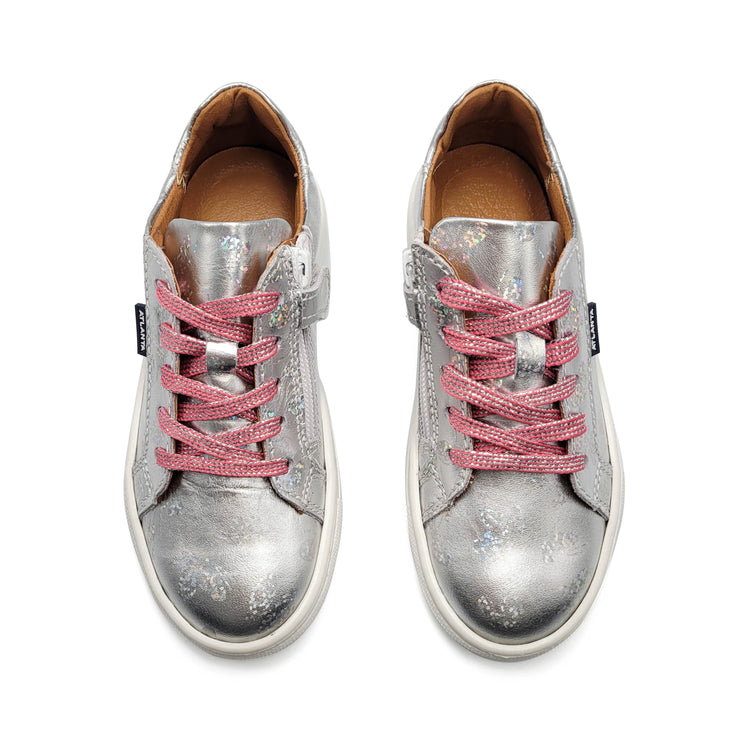 Atlanta Mocassin Silver Butterfly Lace Sneaker 103