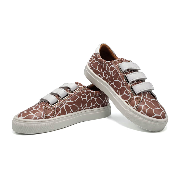 Atlanta Mocassin Giraffe 3 Strap Velcro Sneaker 523