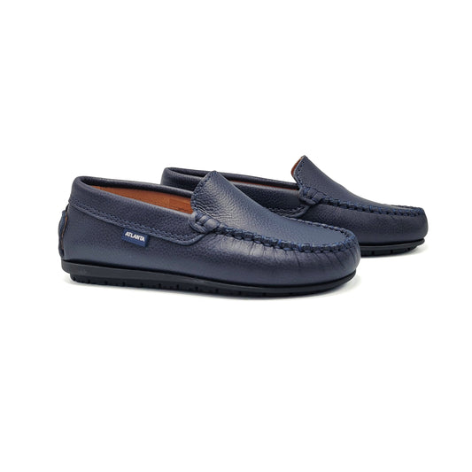 Atlanta Mocassin Navy Grain Loafer 015