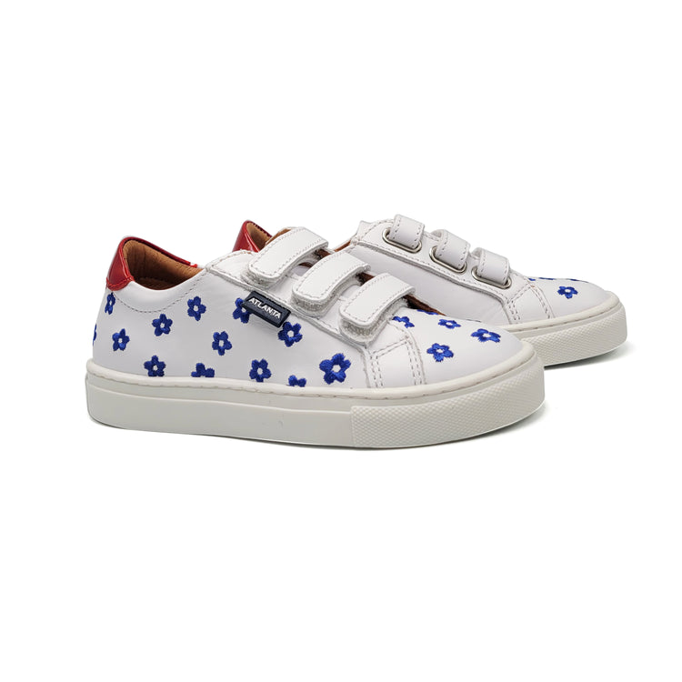 Atlanta Mocassin Royal Flowers 3 Strap Velcro Sneakers 523